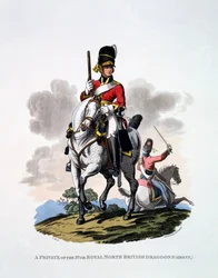 Uniform eines Soldaten der 2. oder Royal North British Dragoons, 